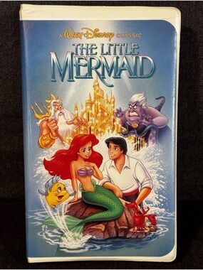 Disney The Little Mermaid VHS 1989 Black Diamond Banned Phalic Original Cover